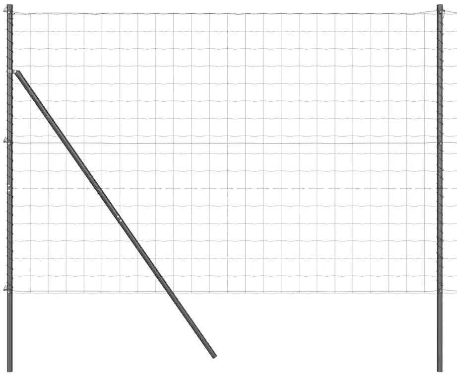 vidaXL Φράχτης με Στήλες. Γκρι 1.6 x 10 m Ατσάλι