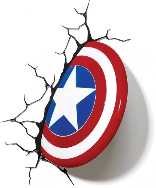 Φωτιστικό με Αυτοκόλλητο 3D Light FX Marvel Captain America Light 49463