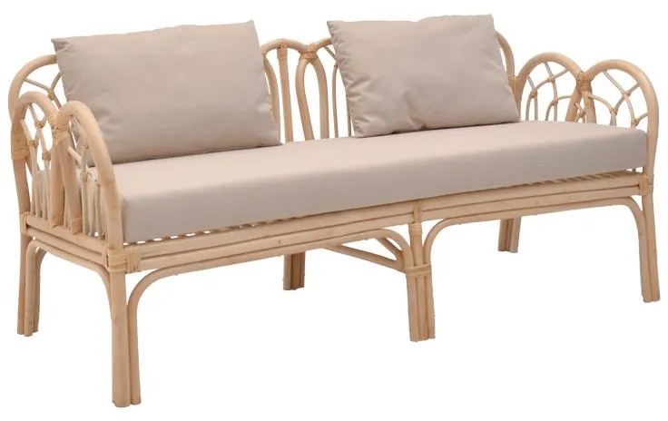 Σαλόνι Ytrone-Siderty σετ 2τεμ rattan σε φυσική απόχρωση 80x80x45 εκ.