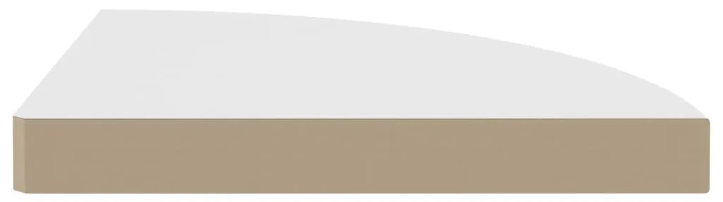 Ράφια Τοίχου Γωνιακά 4 τεμ. Άσπρα 35x35x3,8 εκ. MDF 323918