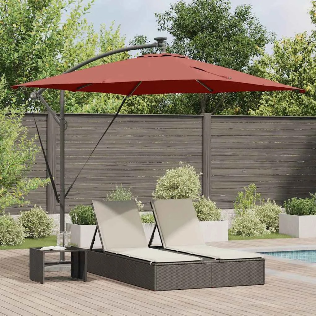 vidaXL Ομπρέλα Cantilever Banana Τερακότα 249 x 249 x 250 εκ.
