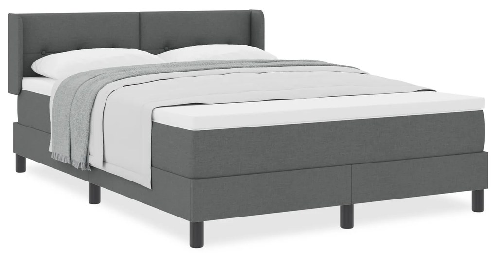 vidaXL Κρεβάτι με Βαφή Σκούρο Γκρι 160x200 εκ Πολυεστέρας