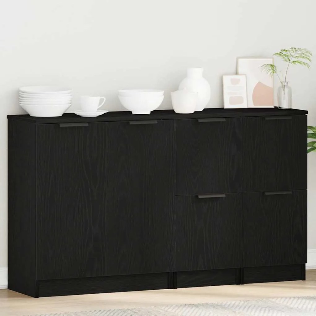 vidaXL Μπουφές Μαύρη Οξυά 180 x 30 x 70 εκ Επεξεργασμένο ξύλο