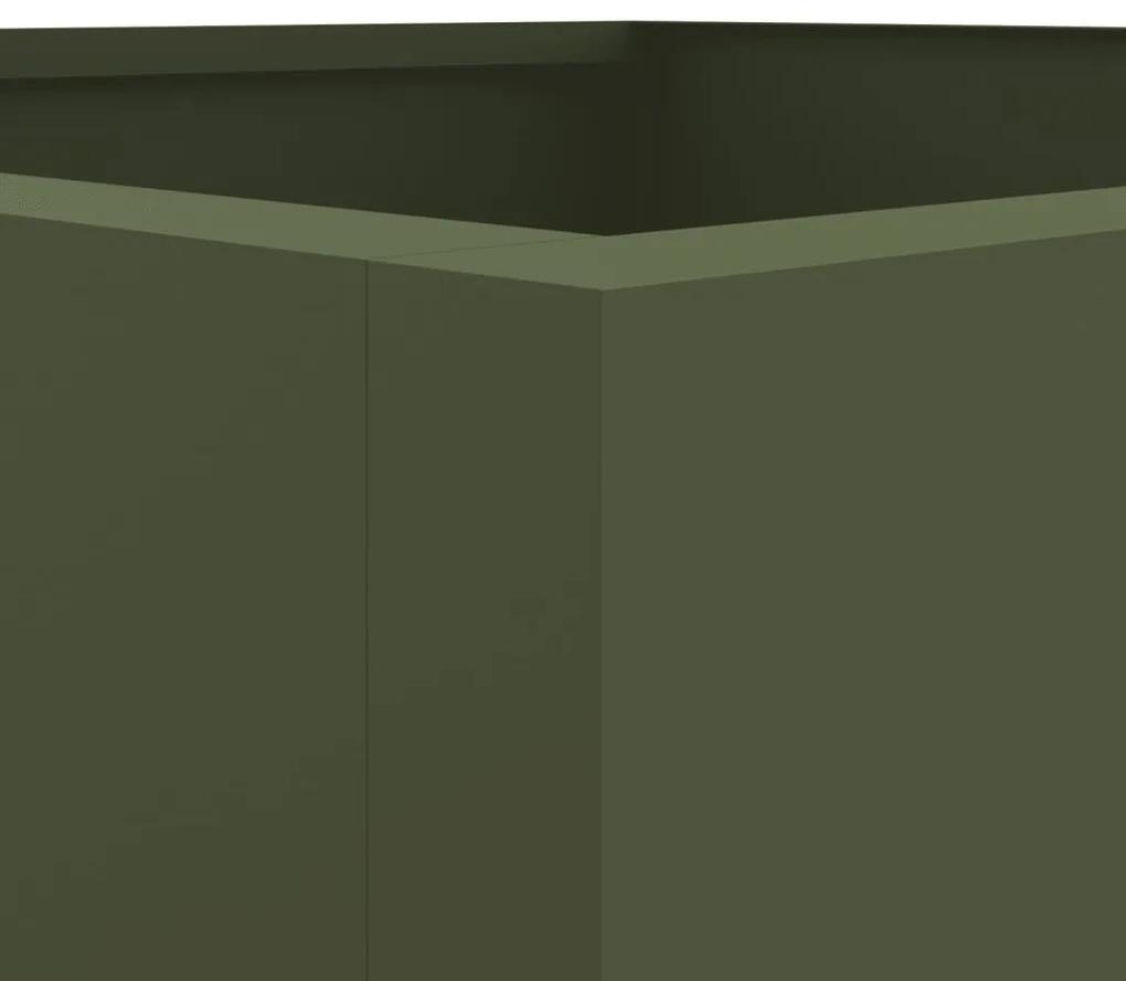 Ζαρντινιέρα Λαδί 42x38x75 εκ. από Χάλυβα Ψυχρής Έλασης - Πράσινο