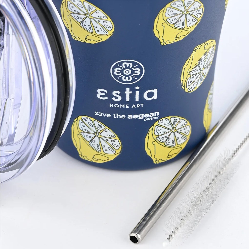 ESTIA ΘΕΡΜΟΣ COFFEE MUG SAVE THE AEGEAN 350ml CITRUS INFUSION