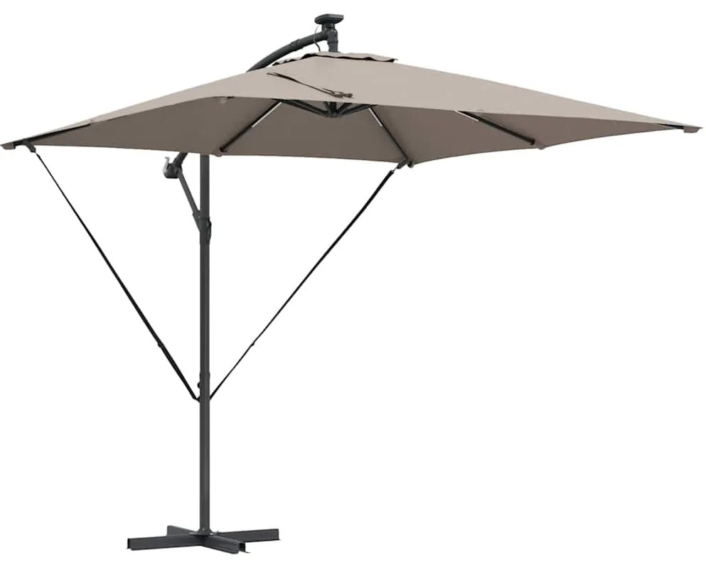 vidaXL Ομπρέλα Cantilever Banana Taupe 249 x 249 x 250 εκ.