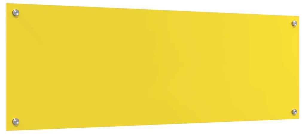 vidaXL Πίσω Τοίχος Κουζίνας Κίτρινος 120x40x0,6 εκ Γυαλί Ανοξείδωτο