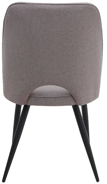 Καρέκλα τραπεζαρίας Christy Megapap ανοιχτό μπεζ ύφασμα - μεταλλικό μαύρο πόδι 47x59x90εκ.