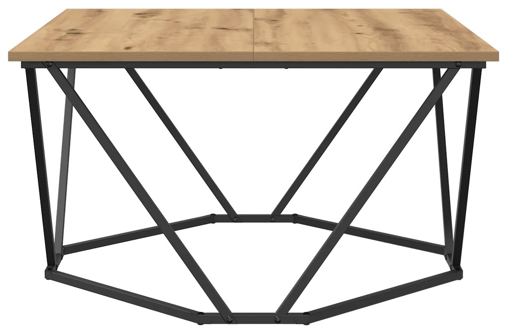 vidaXL Τραπεζάκι καφέ Ξύλο δρυός 80x80x45 cm
