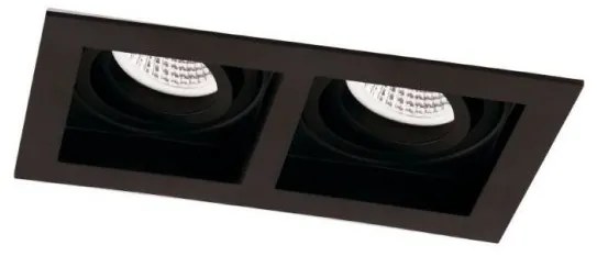 Σποτ χωνευτό οροφής δίφωτο Artsi Viokef-4208101-Μαύρο 4208101