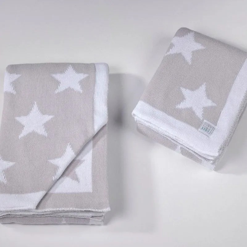 Κουβέρτα Βρεφική Star 254 Grey-White Down Town Κούνιας 90x120cm 100% Cotton