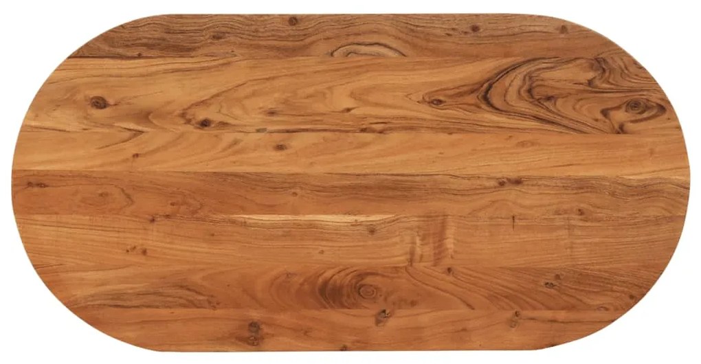 vidaXL Επιφάνεια Τραπεζιού Οβάλ 100x50x3,8 εκ. Μασίφ Ξύλο Ακακίας