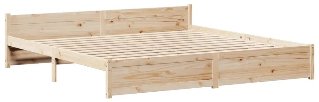 vidaXL Πλαίσιο Κρεβατιού με Κεφαλάρι 180x200 εκ. από Μασίφ Ξύλο Πεύκου