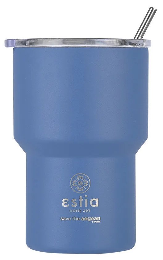 ESTIA ΘΕΡΜΟΣ MUG LITE SAVE THE AEGEAN 400ml DENIM BLUE