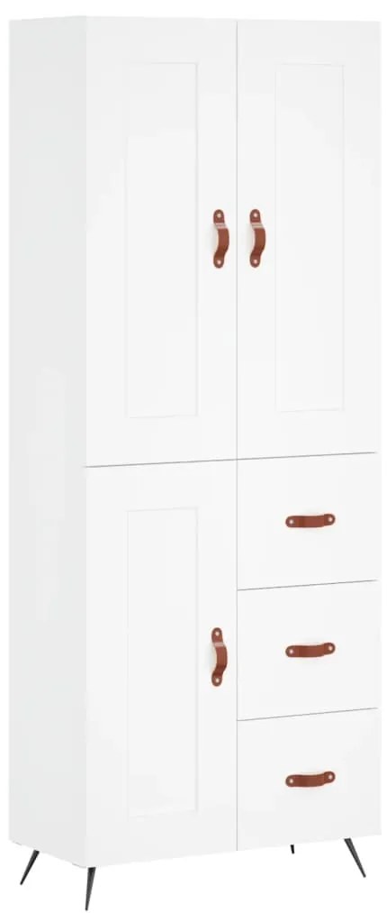 vidaXL Ντουλάπι Λευκό 69,5x34x180 εκ. από Επεξεργασμένο Ξύλο