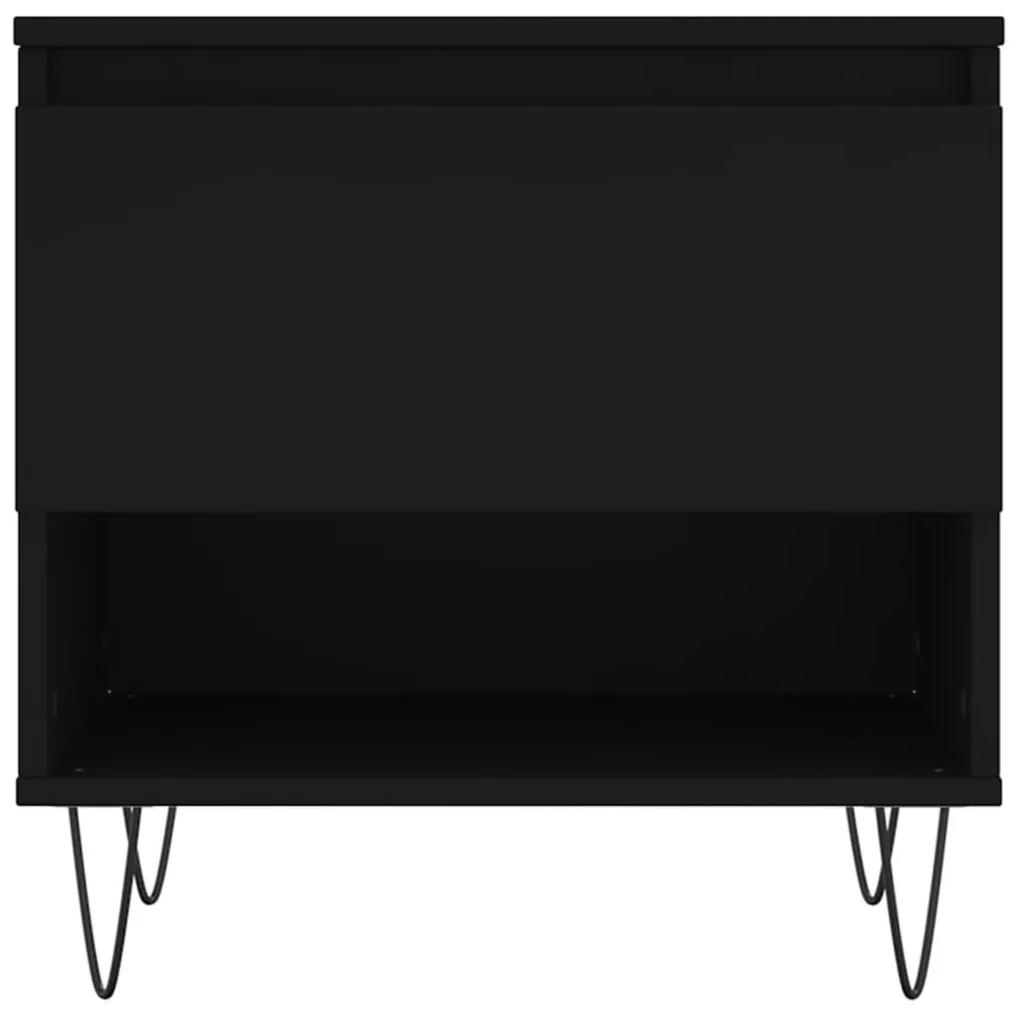 Τραπεζάκι Σαλονιού Μαύρο 50 x 46 x 50 εκ. από Επεξεργ. Ξύλο - Μαύρο