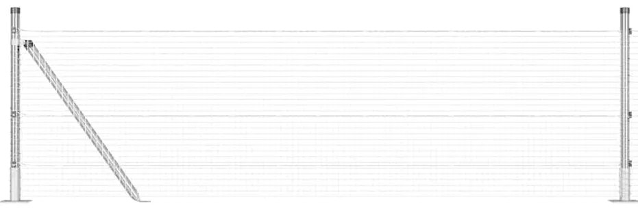 vidaXL Στύλος Περιφράξεων Ασημί 10 x 0,5 m (19 x 19 mm πλέγμα) Ατσάλι