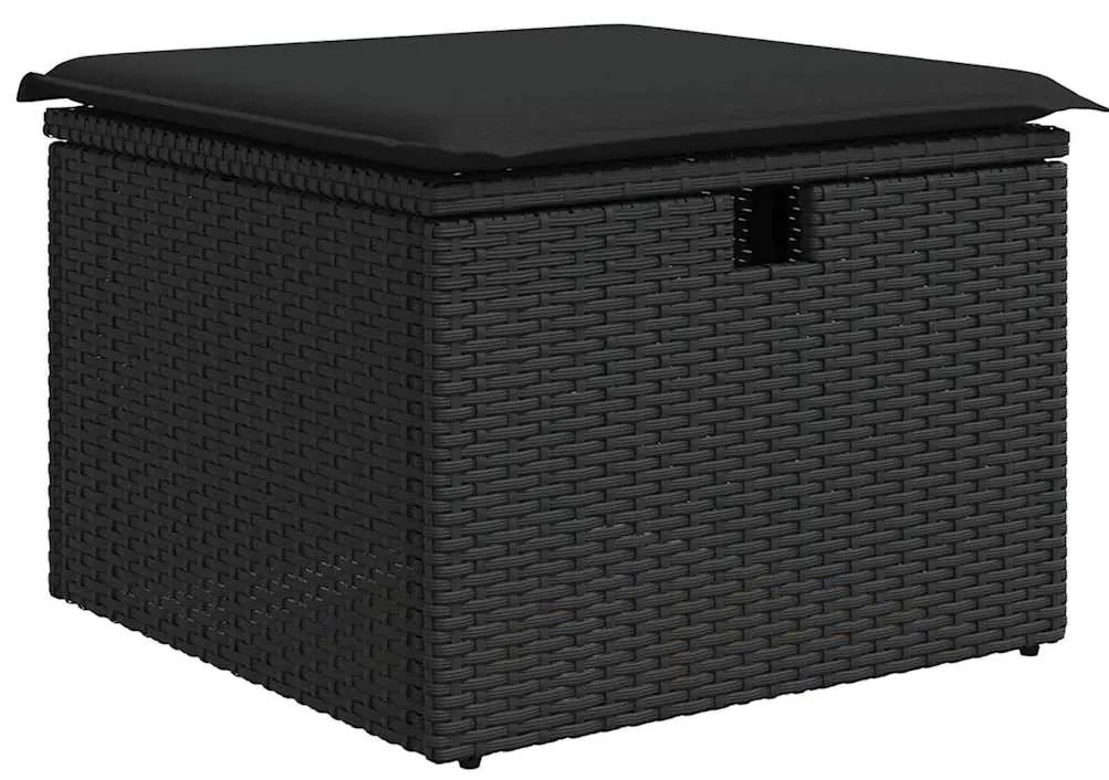 vidaXL Σετ Καναπέ Κήπου 5 pcs Μαύρο 234 x 117 x 85 εκ Πολυ ράταν
