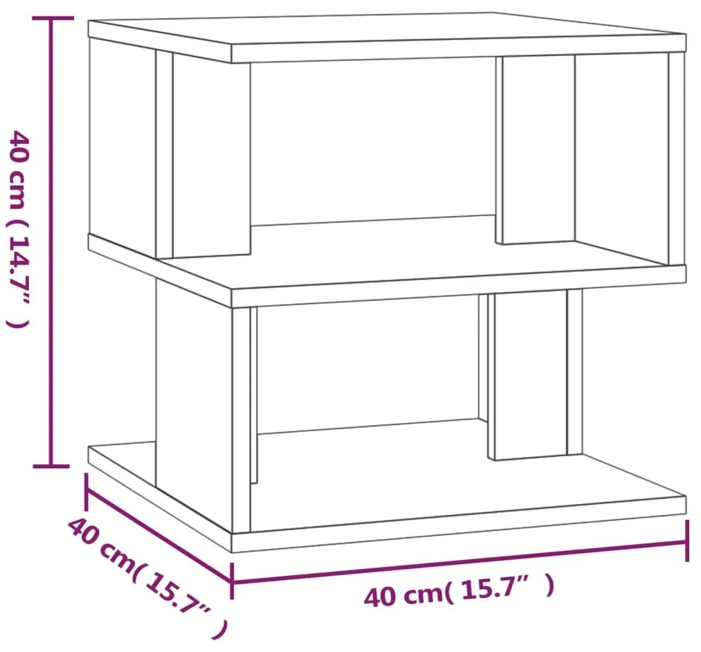 Βοηθητικό Τραπέζι Γκρι Sonoma 40x40x40 εκ. Επεξεργασμένο Ξύλο - Γκρι