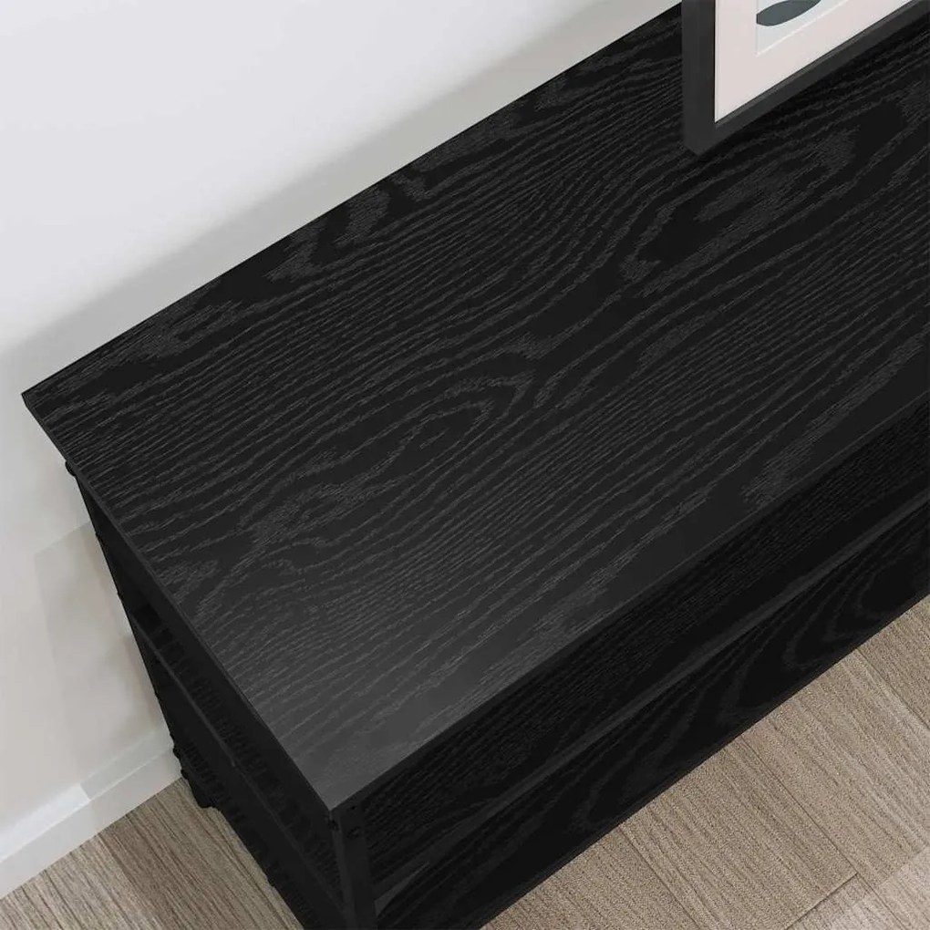 vidaXL Τραπέζι κονσόλας Μαύρη δρυς 100 x 32 x 75 εκ Επεξεργασμένο ξύλο