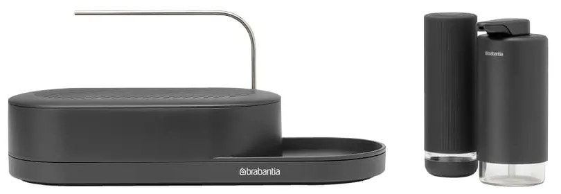 Brabantia 1008502 Σετ Αξεσουάρ Μπάνιου Μεταλλικό Γκρι 3τμχ SinkStyle