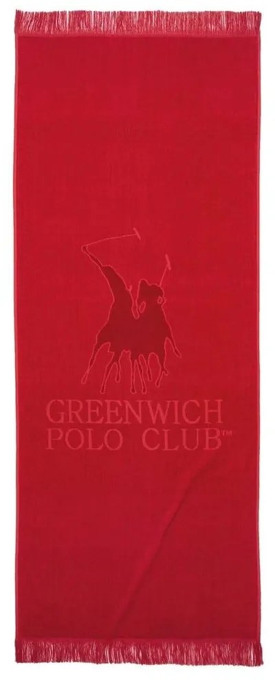 Πετσέτα Θαλάσσης 3657 90x190 Red Greenwich Polo Club Θαλάσσης 90x190cm 100% Cotton