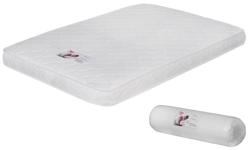 Στρώμα Με Foam Χωρίς Ελατήρια Jordy 110x190 (Roll Packing) Λευκό
