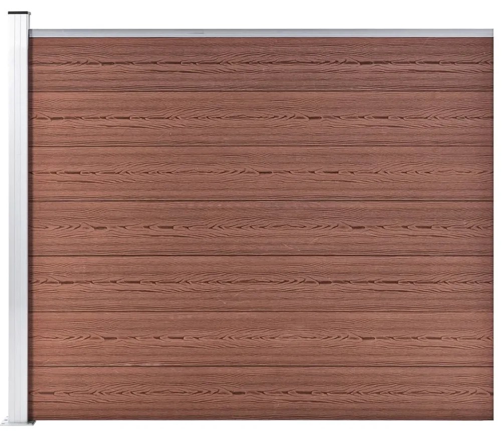vidaXL Πάνελ Περίφραξης Καφέ 175 x 146 εκ. από WPC