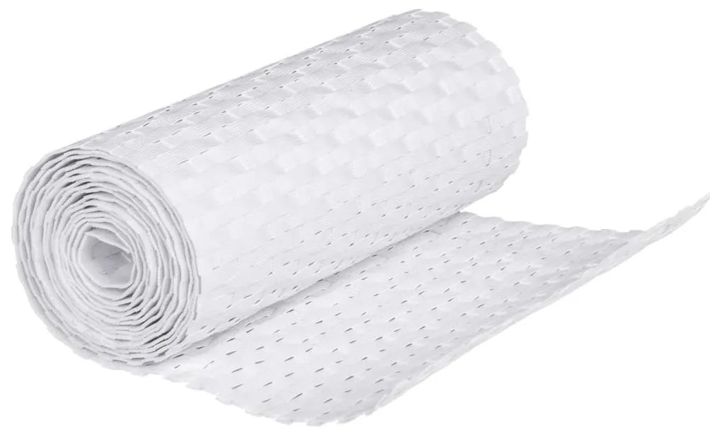 vidaXL Διαχωριστικό Βεράντας 5 τεμ. Λευκό 255x19 εκ. Συνθετικό Ρατάν