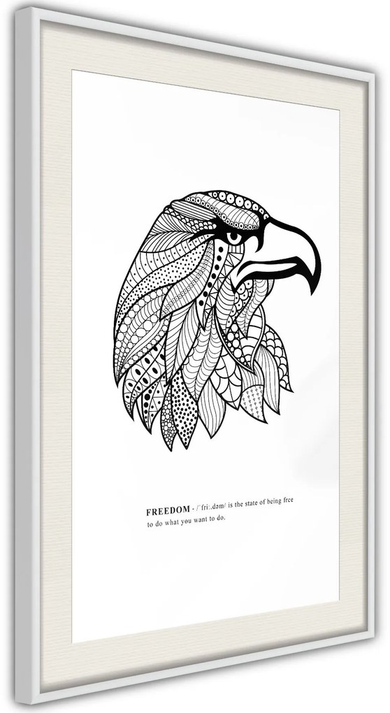 Αφίσα - Symbol of Freedom - 20x30 - Χρυσό - Με πασπαρτού