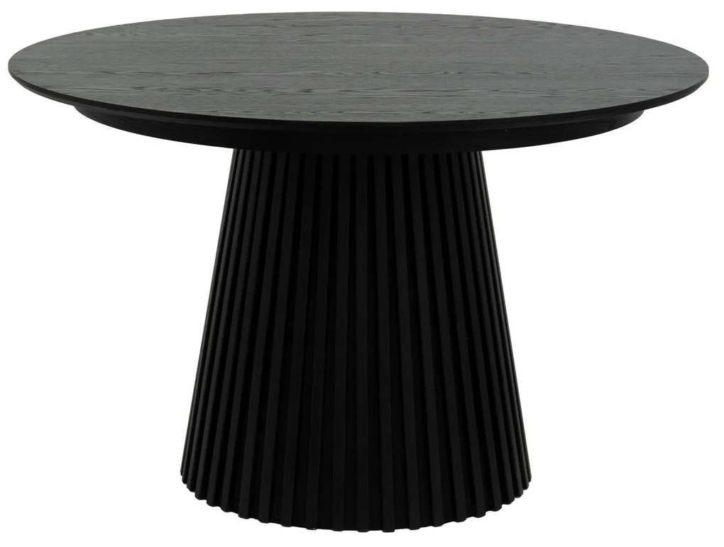 Svendborg Extendable Round Dining Table ø120 Black Oak