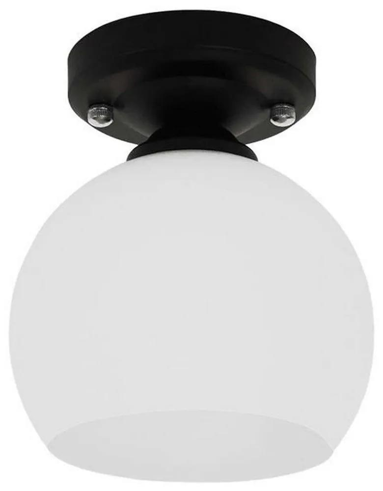 Φωτιστικό Οροφής - Πλαφονιέρα Maura 01318 1xE27 Φ13x17cm Black-White GloboStar