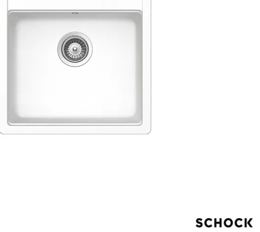 Schock Cristalite Manhattan Νεροχύτης Ένθετος 49x51εκ Superwhite