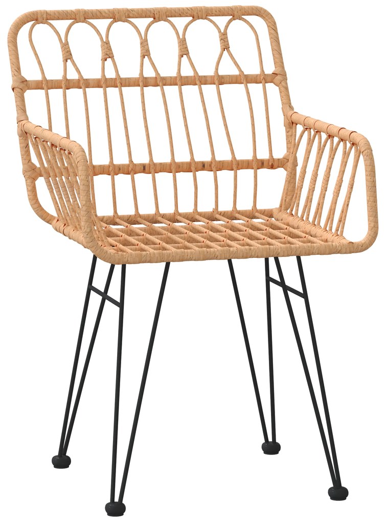 vidaXL Σετ 5 Τεμαχίων Καρέκλας Κήπου Brown Poly Rattan