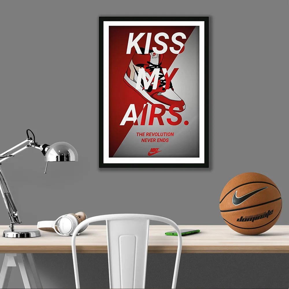 Ξύλινο Κάδρο Kiss My Airs 30X40cm SNK187