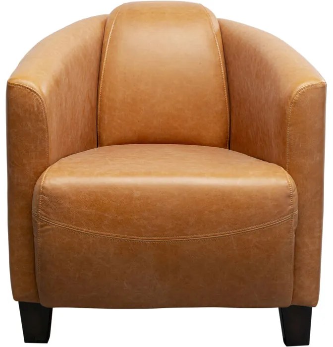 Armchair Cigar Lounge Smart Leather Light Brown - Καφέ