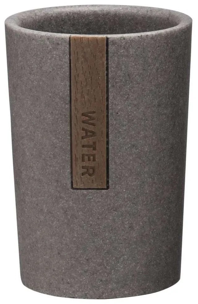 Ποτήρι Οδοντόβουρτσας Pierra 7,3x10,4cm Grey Sealskin Polyresin