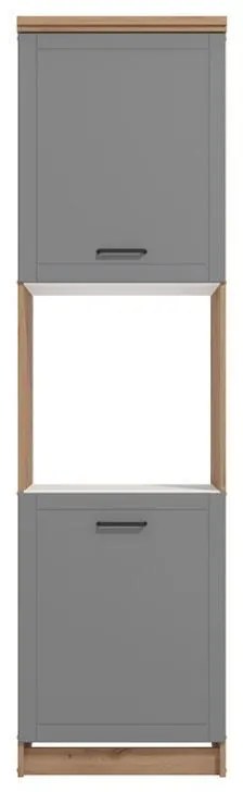 Στήλη Κουζίνας Valencia BD60 Artisan - Γκρί Ματ 60x59,5x218,5 εκ. 60x59.5x218.5 εκ.