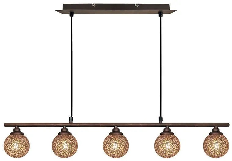 Φωτιστικό Οροφής - Ράγα Sissy 4193000 Gold-Brown Viokef Metal, Glass