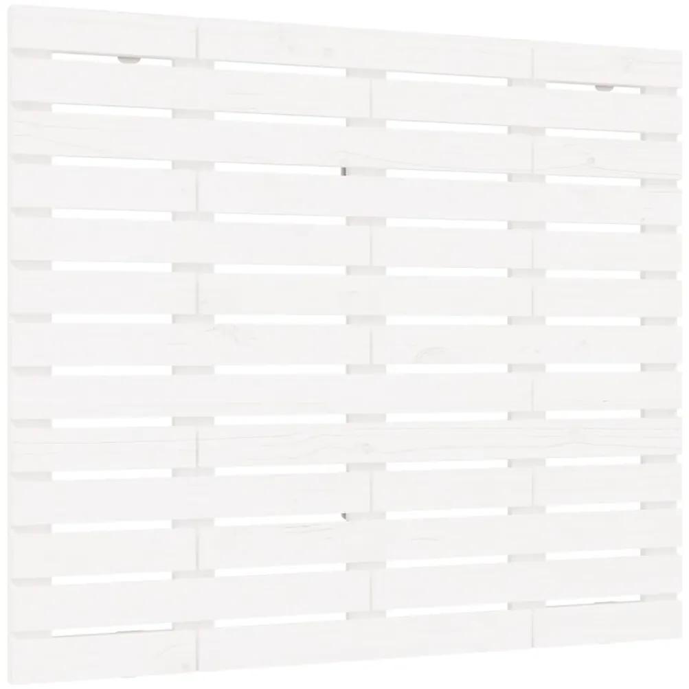 vidaXL Κεφαλάρι Τοίχου Λευκό 106 x 3 x 91,5 εκ. από Μασίφ Ξύλο Πεύκου