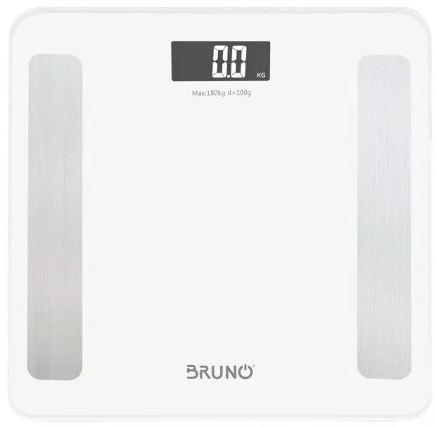 Smart Ψηφιακή Ζυγαριά Με Λιπομετρητή Έως 180kg Λευκή BRN-0058 BRUNO BRN-0058