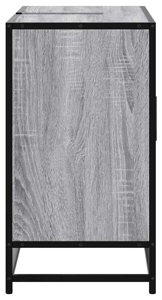 vidaXL Ντουλάπι Μπάνιου Νιπτήρα Γκρι Sonoma 80 x 33 x 60εκ. Επεξ. Ξύλο