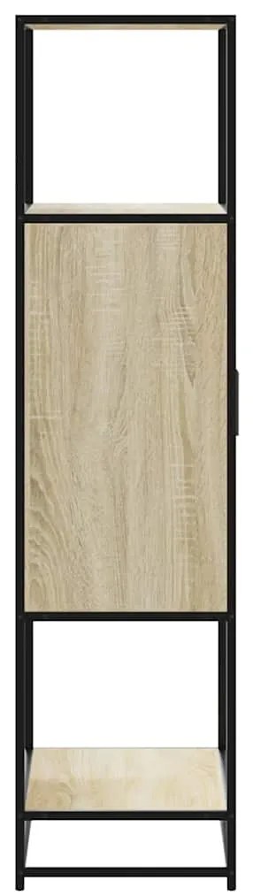 Highboard Δρυς sonoma 68x35x139 cm Επεξεργασμένο ξύλο μέταλλο - Καφέ