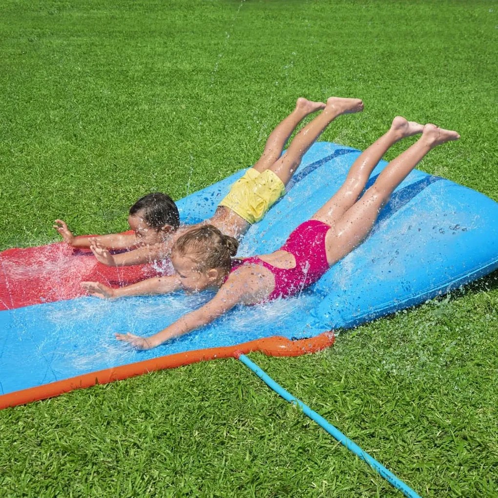 Bestway Νεροτσουλήθρα H2OGO Water Slide Tsunami Splash Ramp Double - Πολύχρωμο