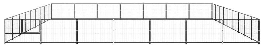 vidaXL Σπιτάκι Σκύλου Μαύρο 63 μ² Ατσάλινο