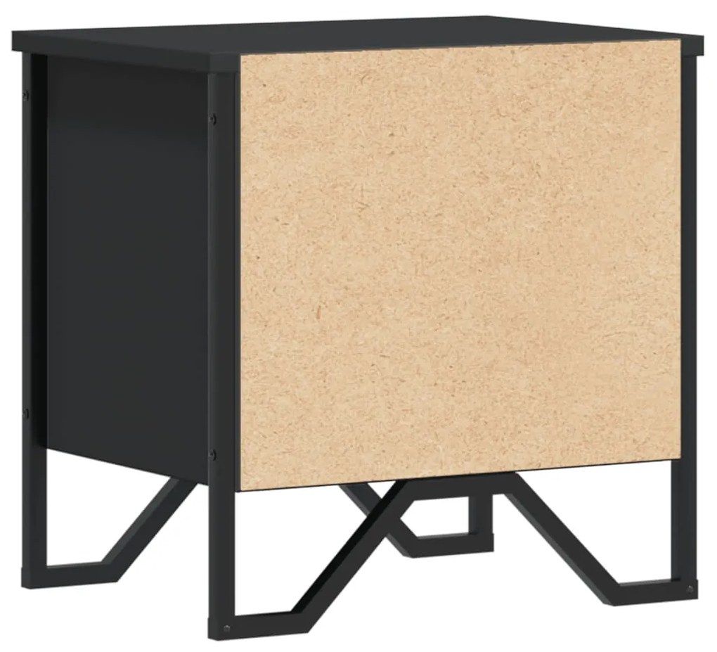 vidaXL Κομοδίνο Μαύρο 2 τεμ. 40 x 30 x 40 εκ. από Επεξεργασμένο Ξύλο
