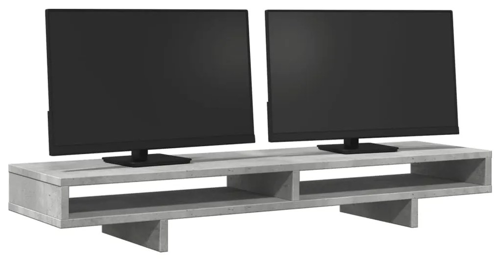 vidaXL Βάση Οθόνης Γκρι Σκυρ. 100x27x15 εκ. Επεξεργ. Ξύλο