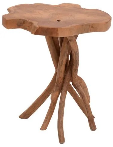 Βοηθητικό τραπέζι Ceniole Pakoworld teak ξύλο 44x42x40εκ 338-000003 338-000003 Καφέ
