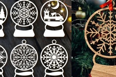 Intra απο ξύλο plywood 3mm-4mm πάχος Χριστουγεννιάτικου Στολίδι Paper Cut Δίασταση 8x8 cm INTRAFABR-83625744