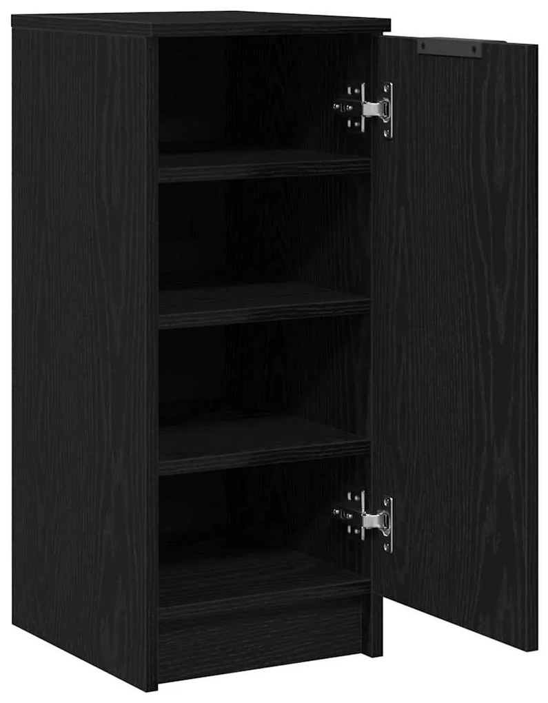 vidaXL Ντουλάπα Παπουτσιών με ράφι Μαύρη δρυς 29.5 x 35 x 70 εκ